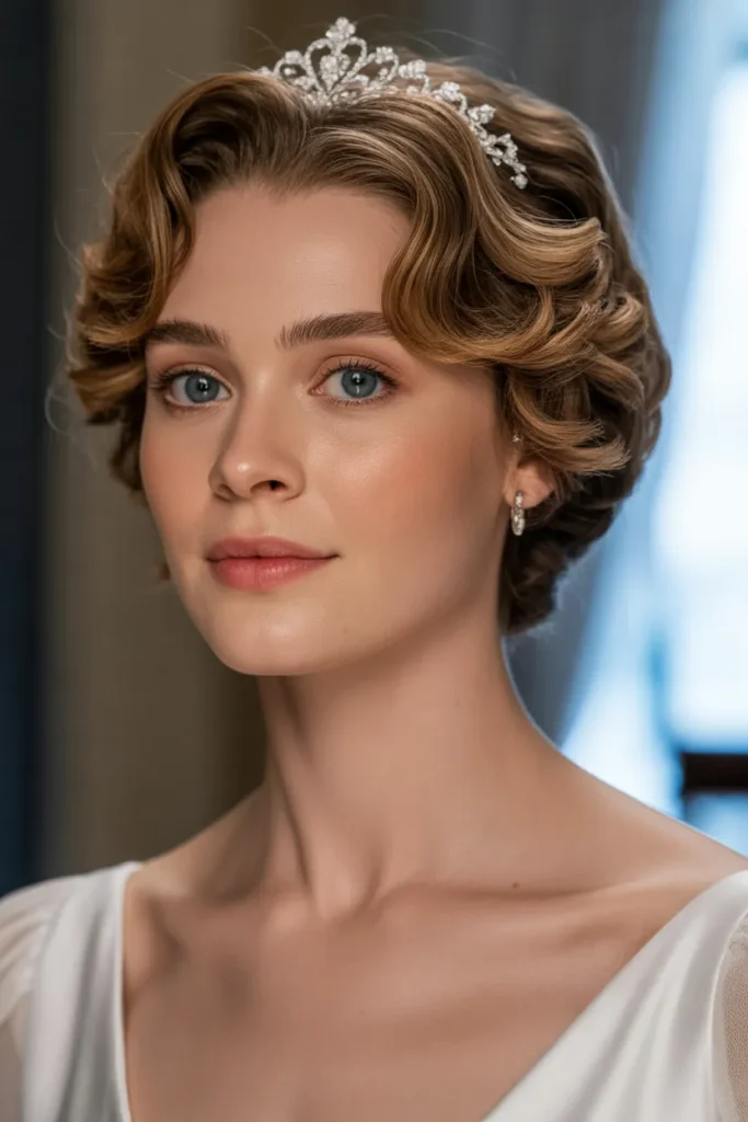 Soft Curls with Tiara