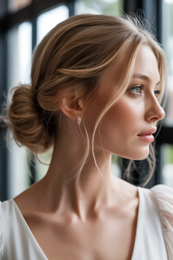 Soft Textured Low Bun