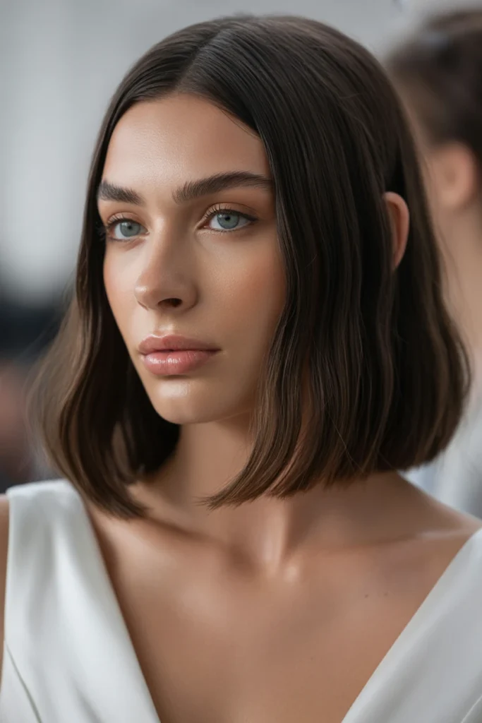 Straight Lob with Center Part