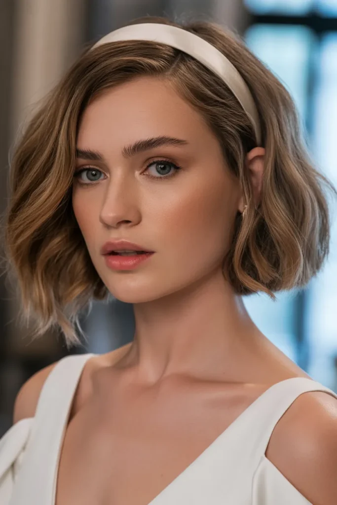 Textured Bob with Headband