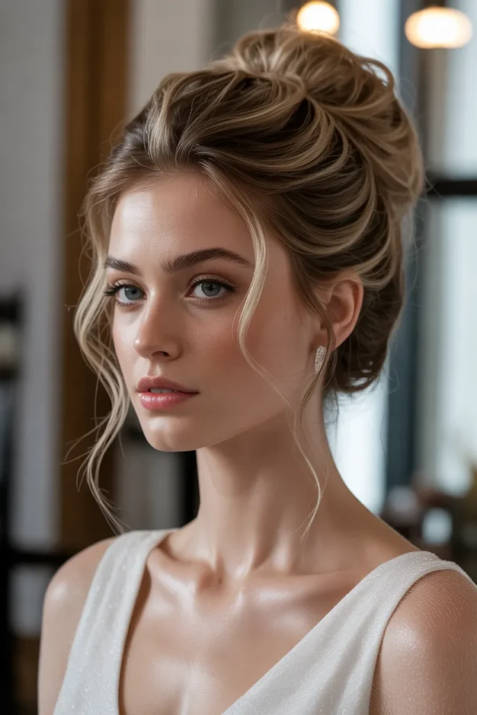 Textured Chignon with Volume