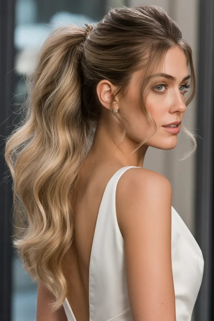 Textured Ponytail with Crown Lift