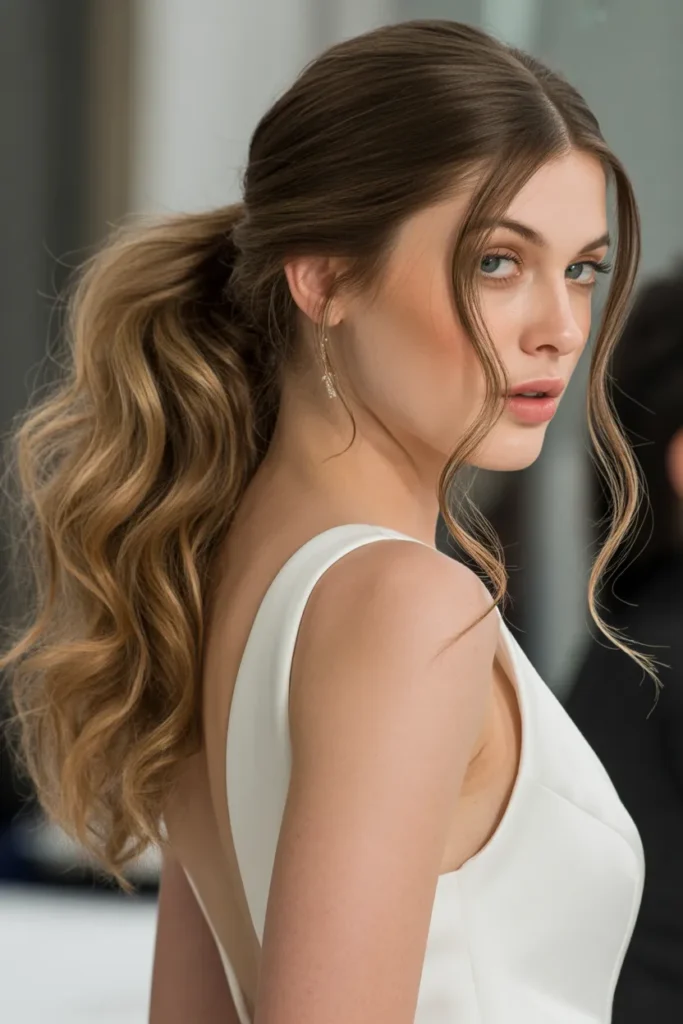 Textured Ponytail with Volume