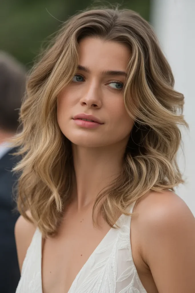 Tousled Shoulder-Length Waves