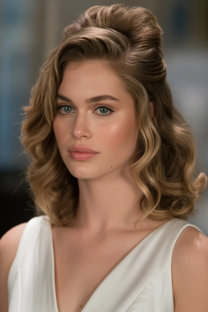 Voluminous Half-Up Curls