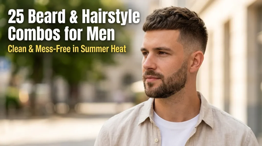 25 Beard and Hairstyle Combos for Men That Stay Clean & Mess-Free in Summer Heat