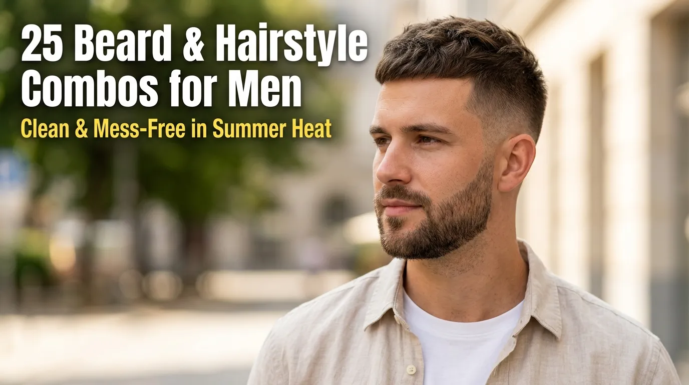 25 Beard and Hairstyle Combos for Men That Stay Clean & Mess-Free in Summer Heat