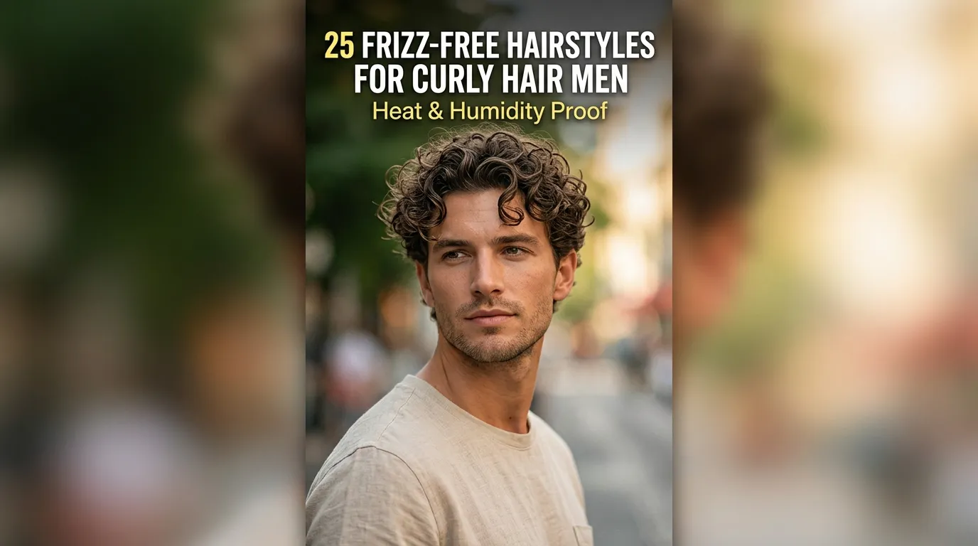25 Frizz-Free Hairstyles for Curly Hair Men (Heat & Humidity Proof)