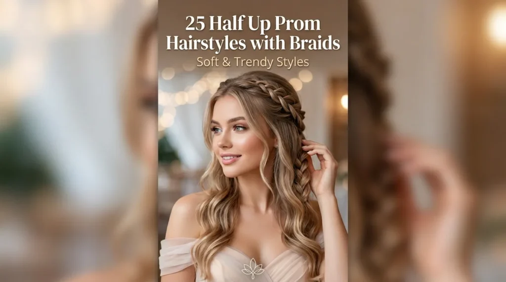 25 Half Up Prom Hairstyles with Braids (Soft & Trendy Styles)