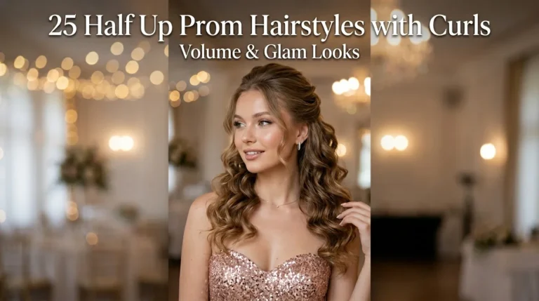 25 Half Up Prom Hairstyles with Curls (Volume & Glam Looks)