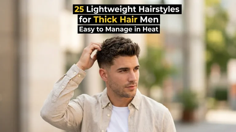 25 Lightweight Hairstyles for Thick Hair Men (Easy to Manage in Heat)