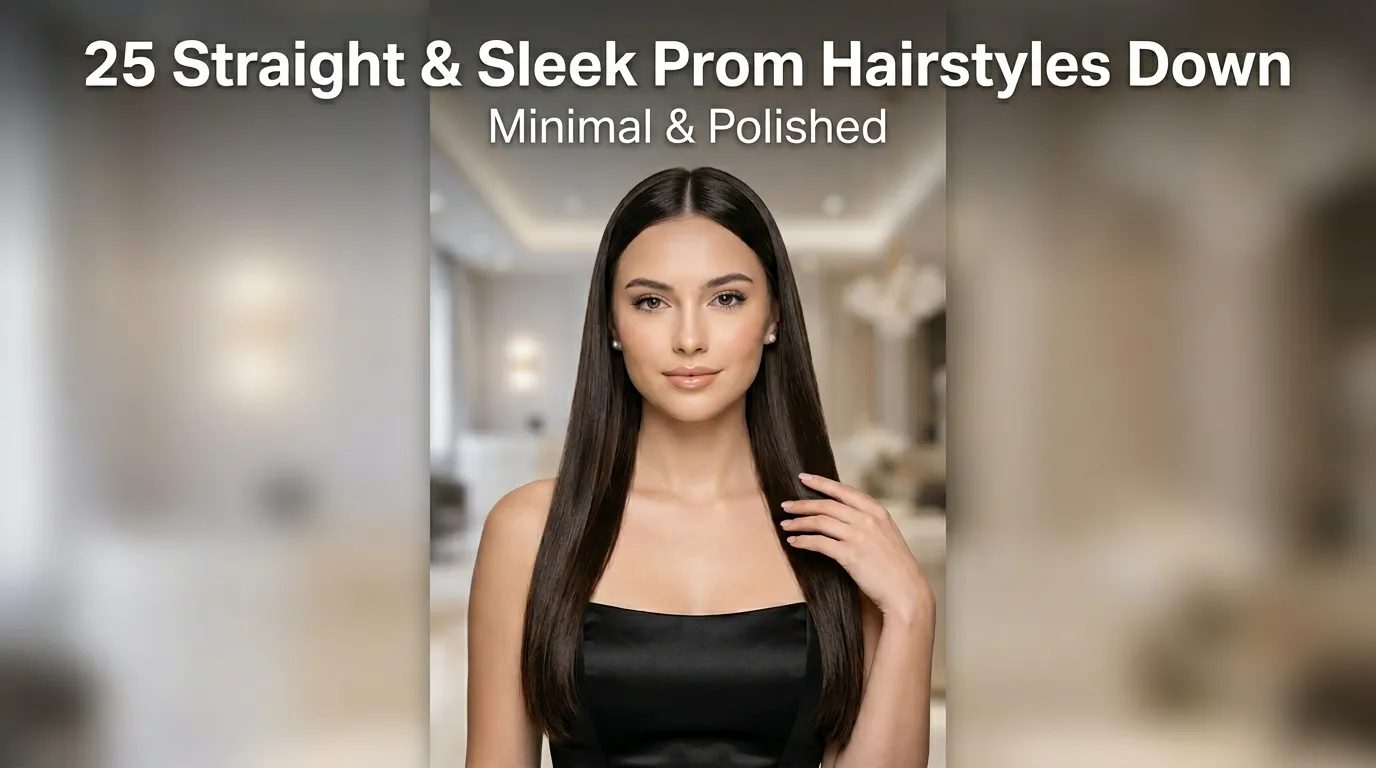 25 Straight & Sleek Down Prom Hairstyles (Minimal & Polished)