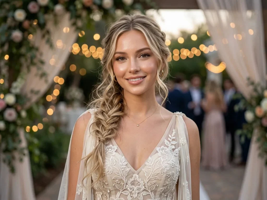 Boho Side Braid with Face-Framing Pieces