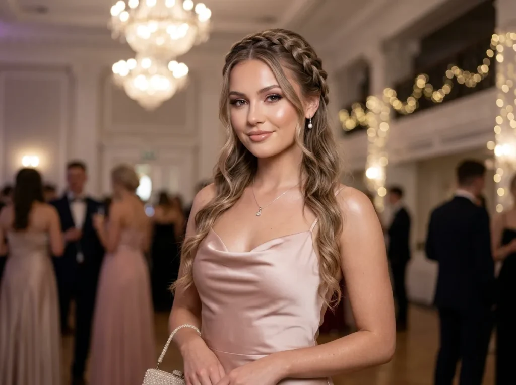 Braided Crown with Loose Waves