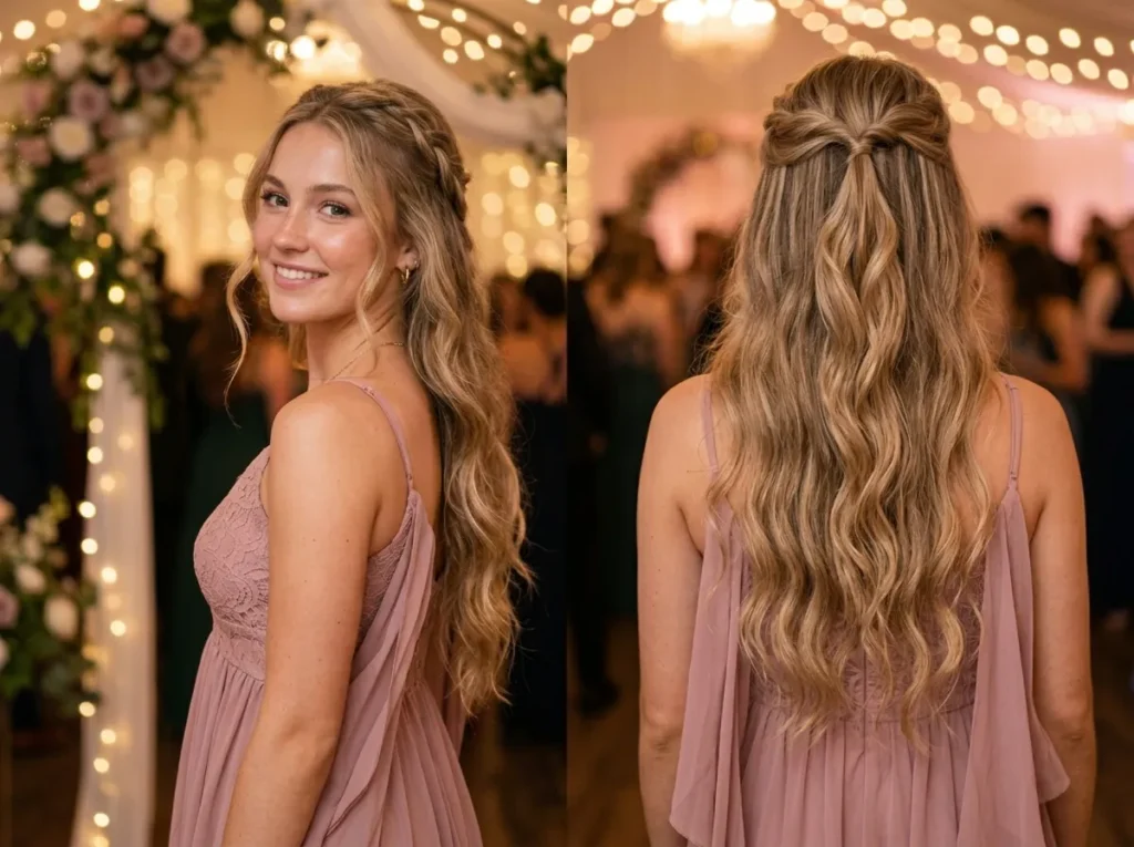  Braided Half Up with Loose Ends