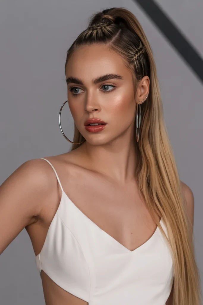 Braided High Ponytail