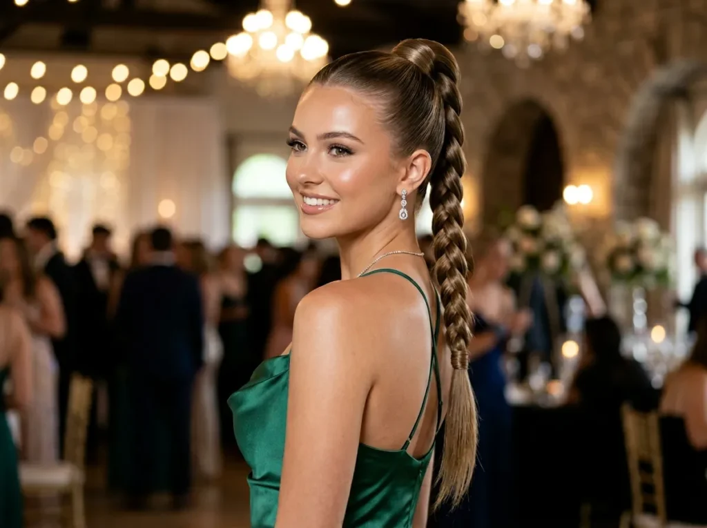 Braided Ponytail with Wrapped Base