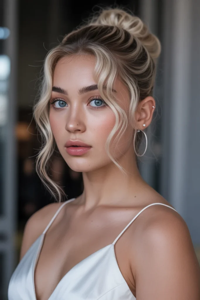 Bubble Half-Up Style