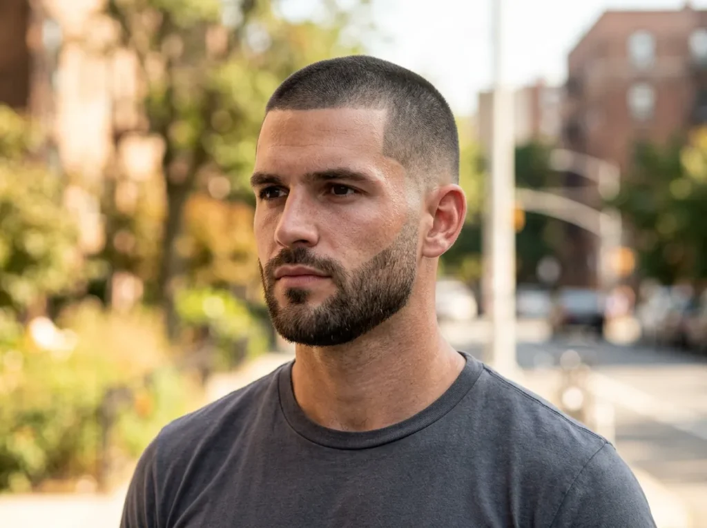 Buzz Cut with Beard Fade