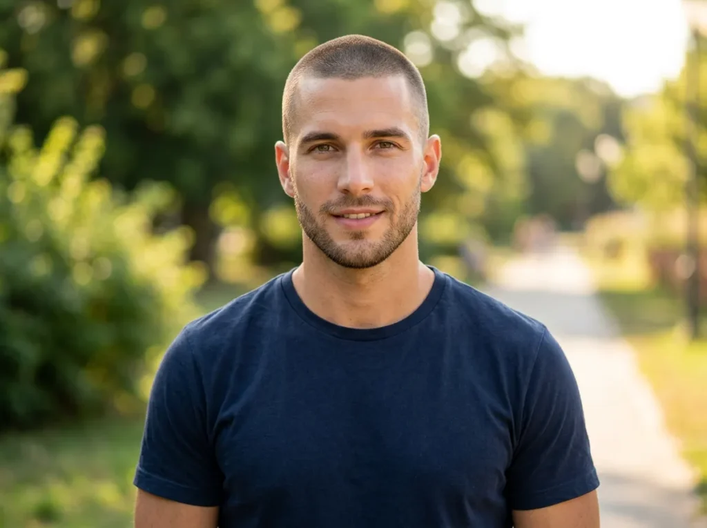 Buzz Cut with Stubble Beard