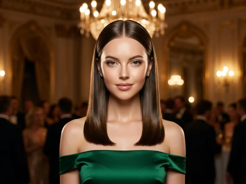 Classic Center Part Glass Hair