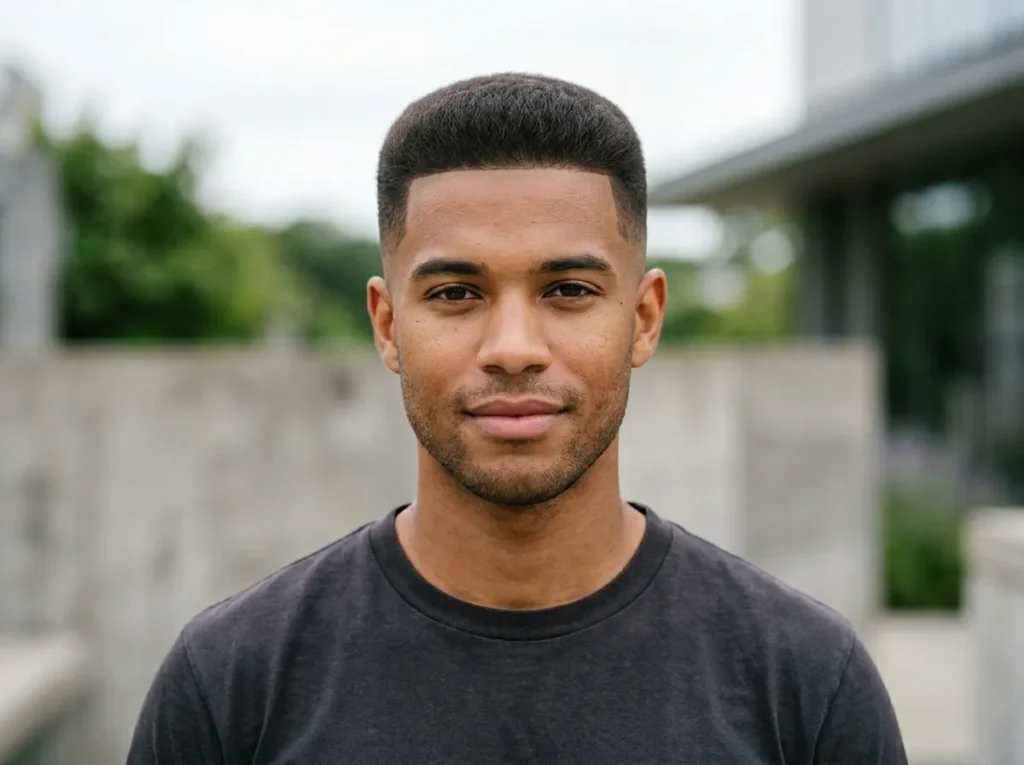 Classic Crew Cut with Low Fade
