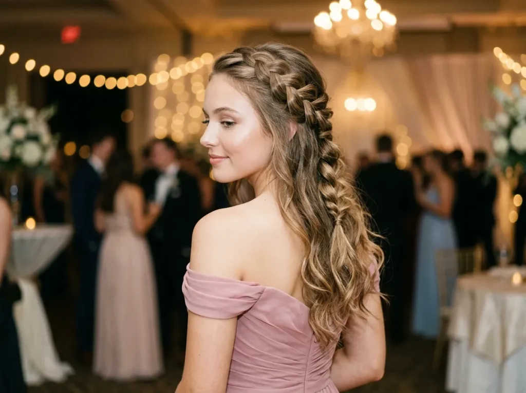 Classic Loose Half Up Braid