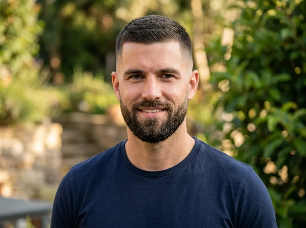 Crew Cut with Tapered Beard