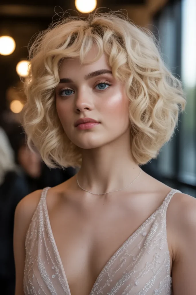 Curly Bob with Volume