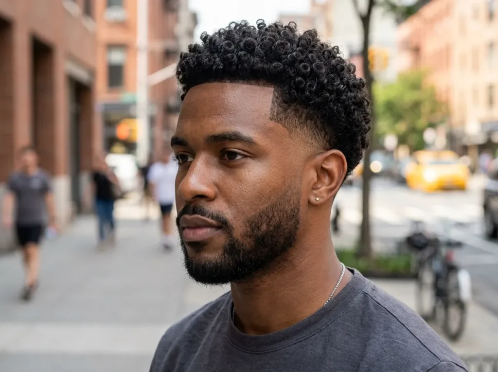 Curly Drop Fade