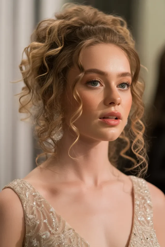 Curly Half-Up with Volume