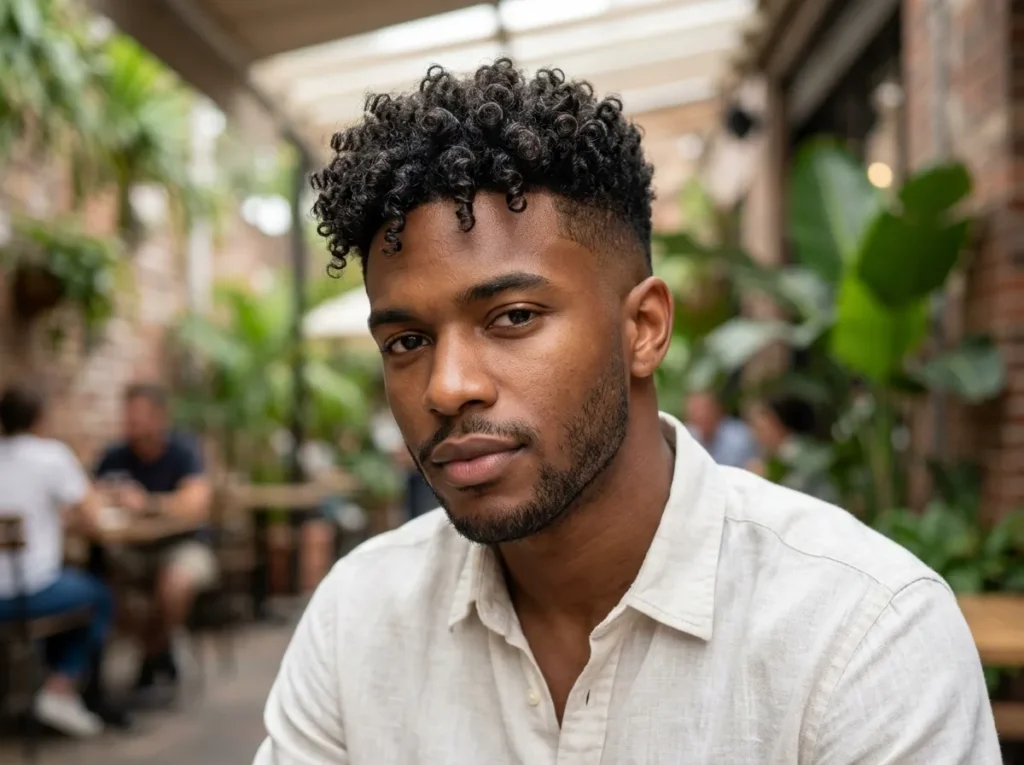 Curly Top with Fade