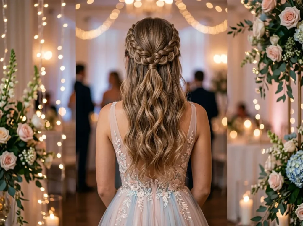 Double Side Braids Half Up