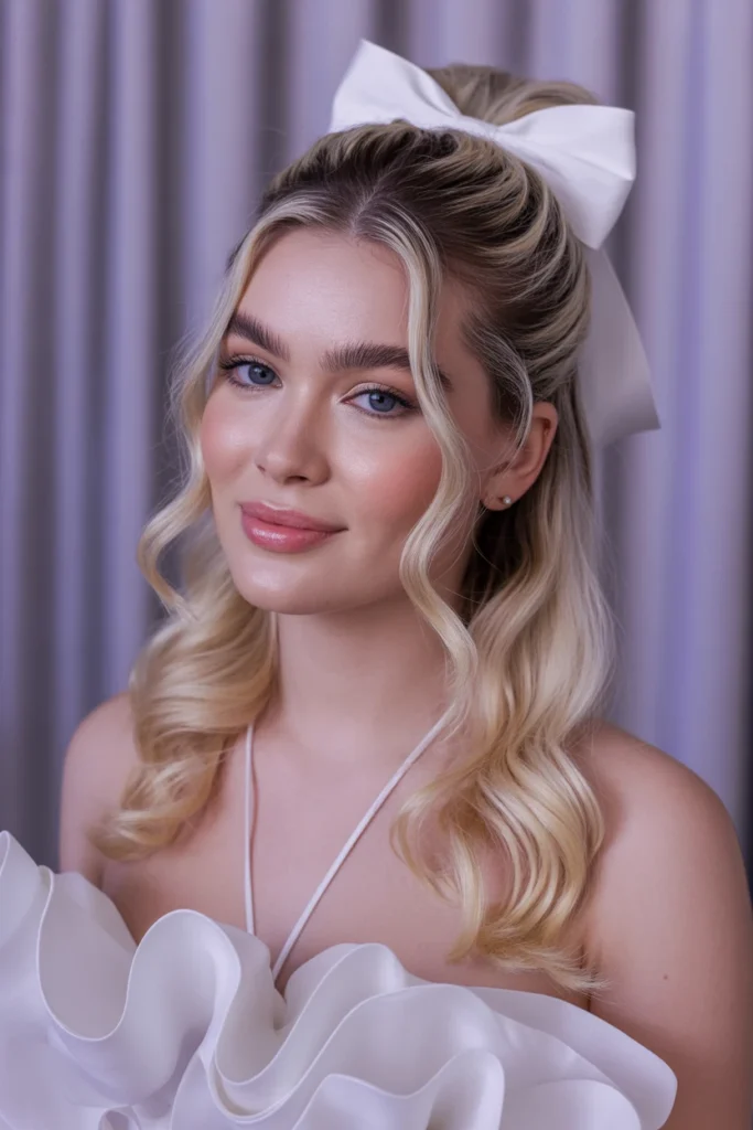 Dreamy Half-Up Bow Style