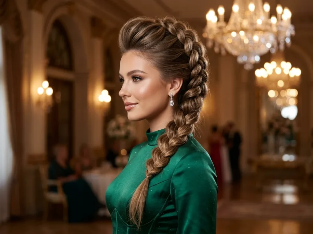 Dutch Braid Halo with Waves
