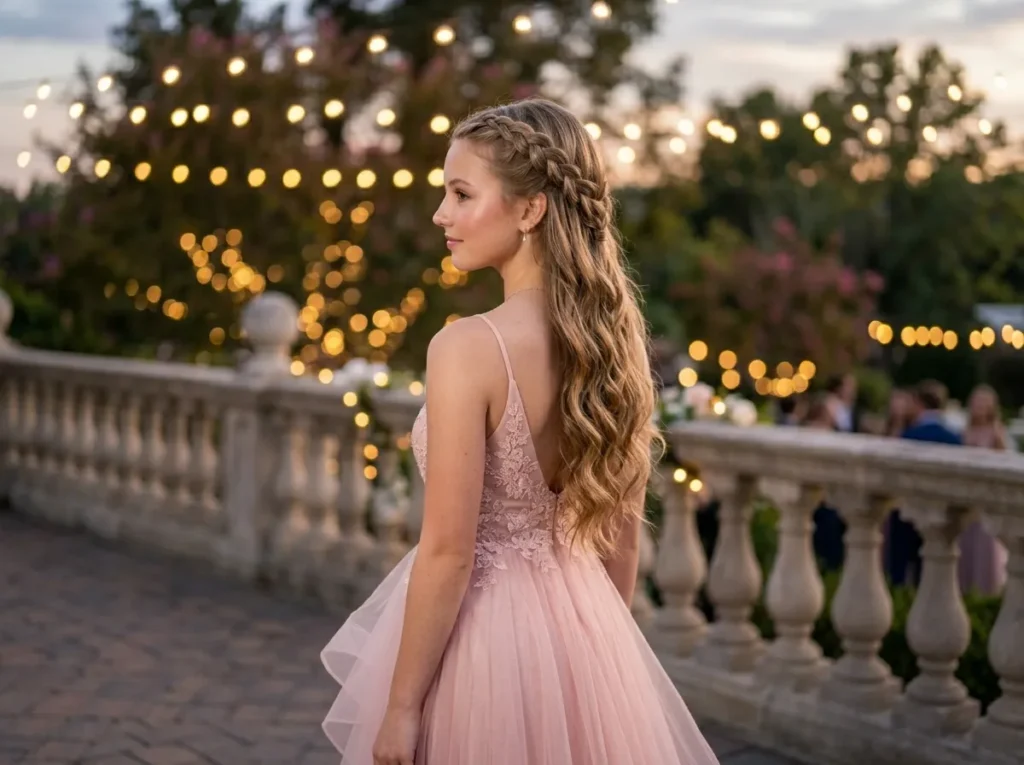 Dutch Braid with Loose Waves