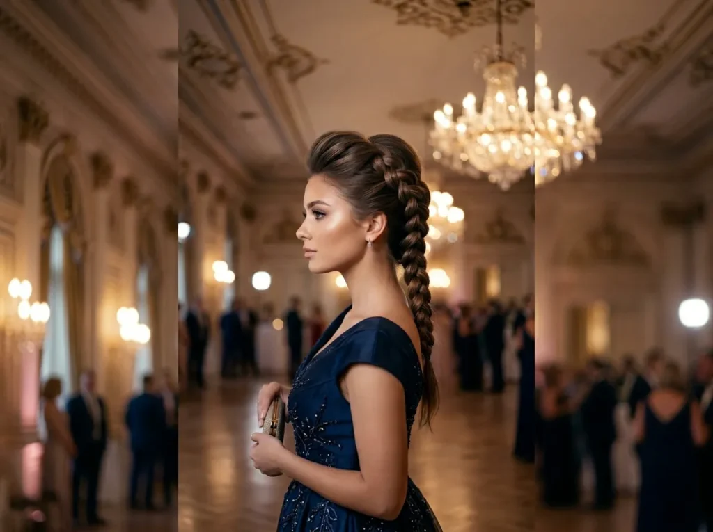 Dutch Braid with Volume Crown