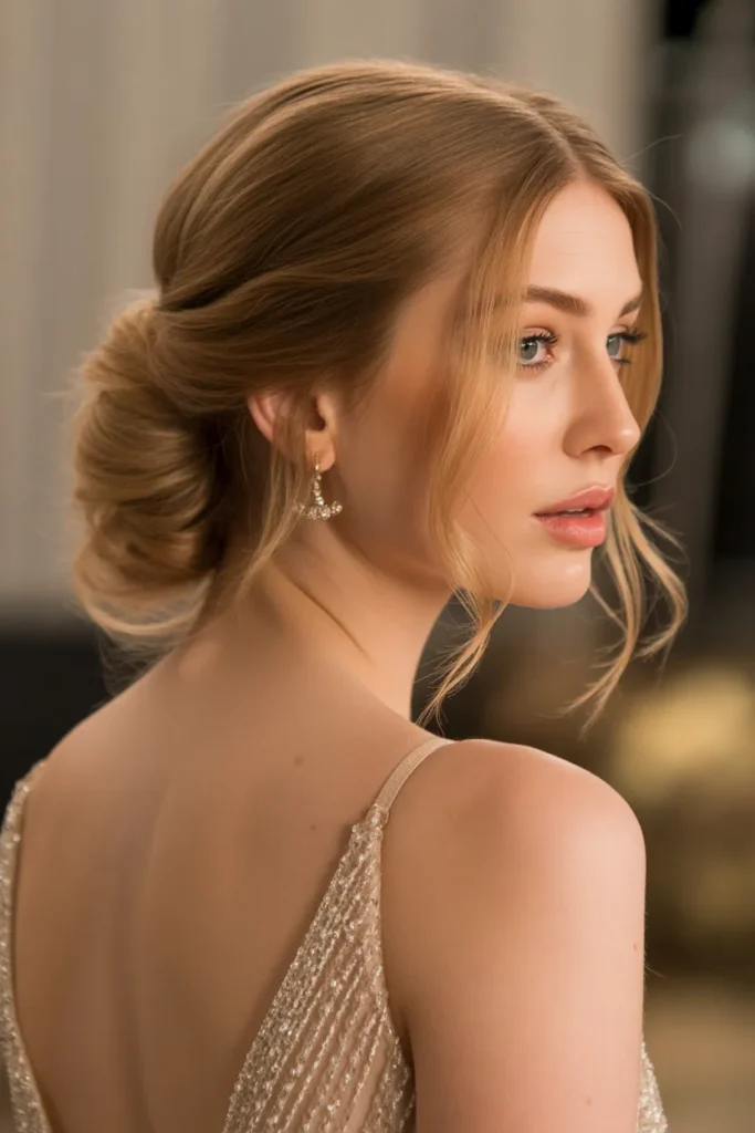 Elegant Low Half-Up Twist