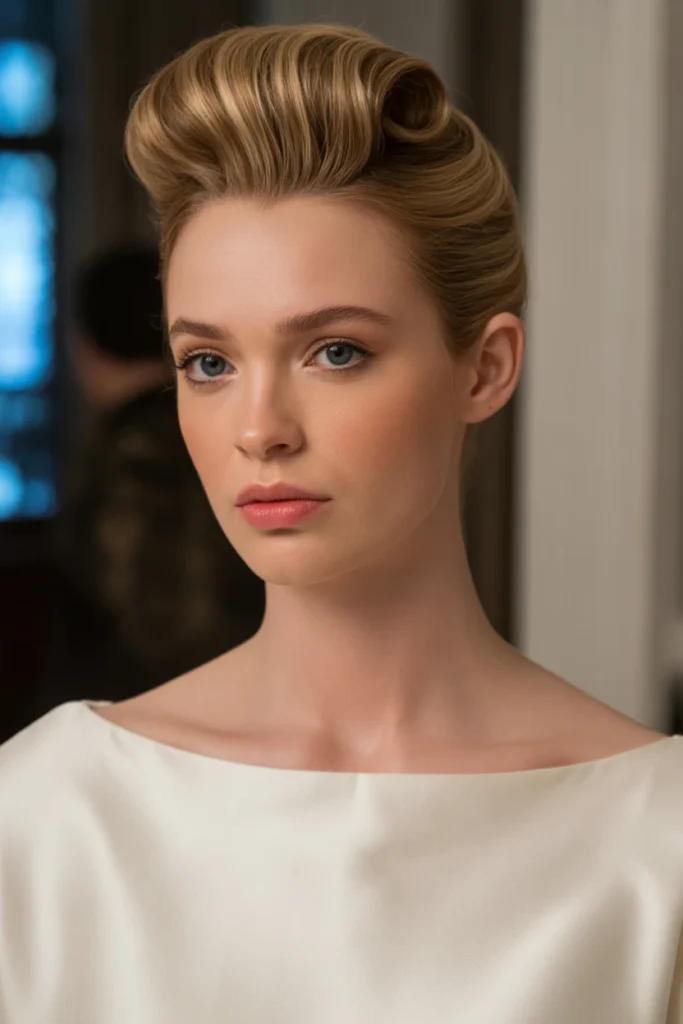 Elegant Rolled Updo
