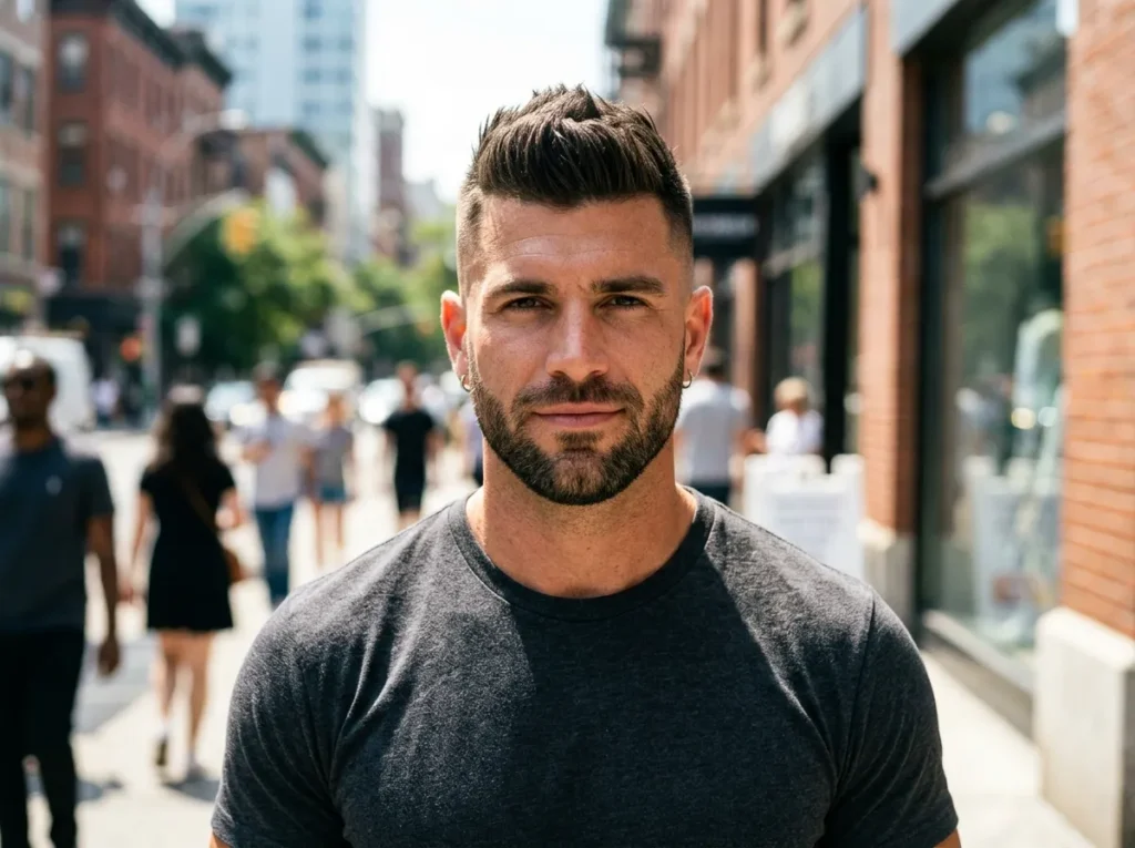 Faux Hawk with Short Beard
