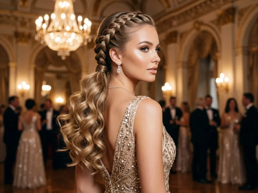 French Braid with Voluminous Ends