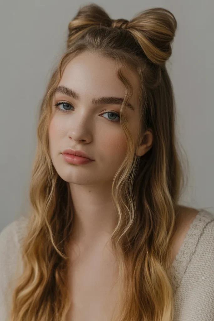 Half-Up Bow Style