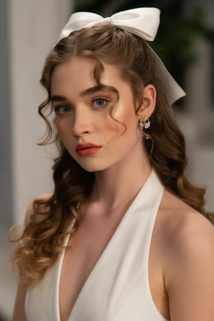 Half-Up Bow Style