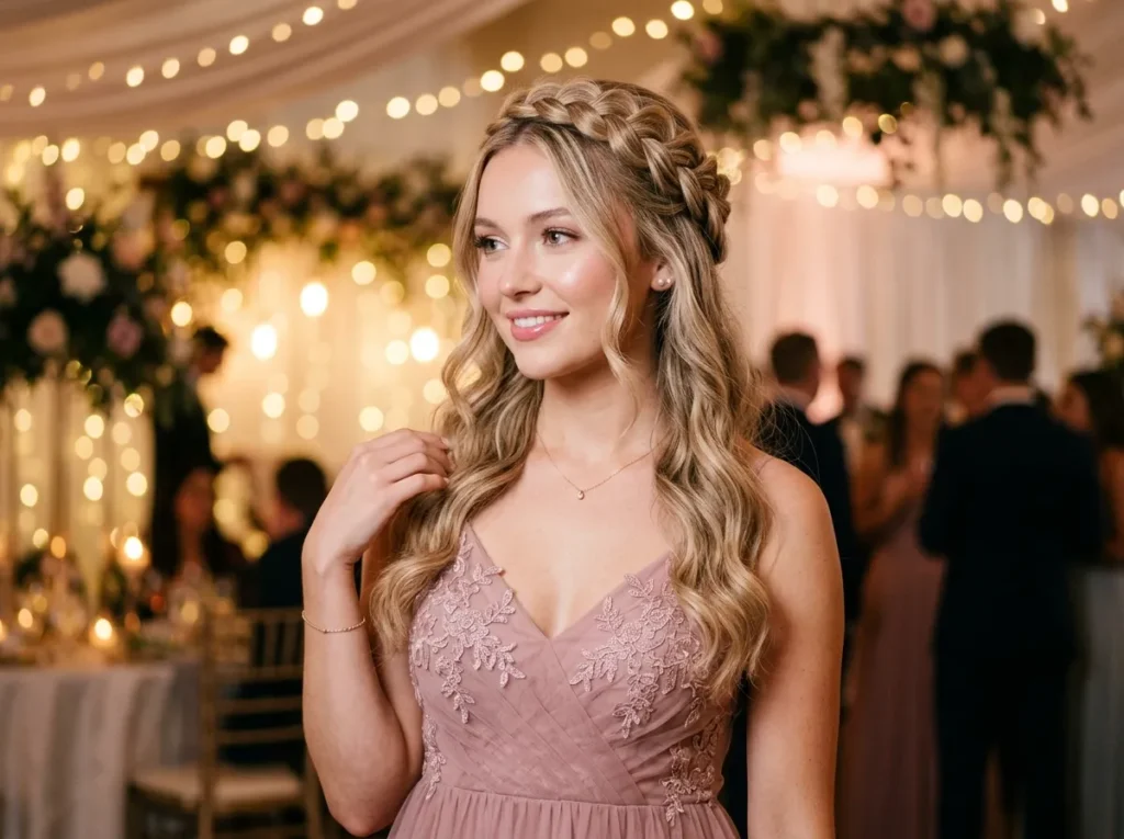 Half-Up Braided Crown