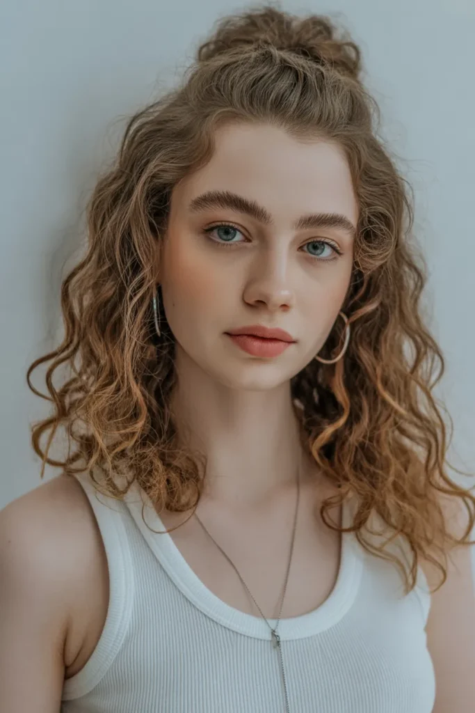 Half-Up Half-Down with Curls