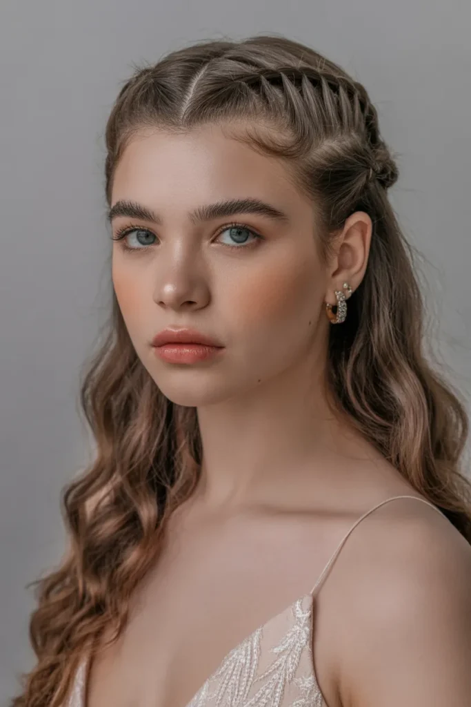 Half-Up with Mini Braids