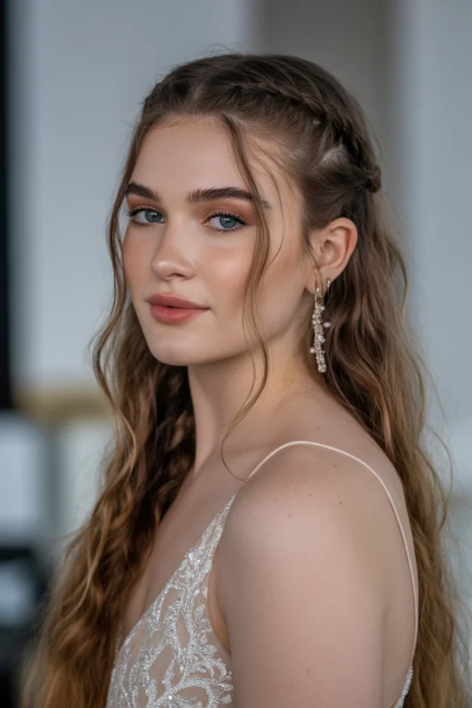 Half-Up with Mini Braids