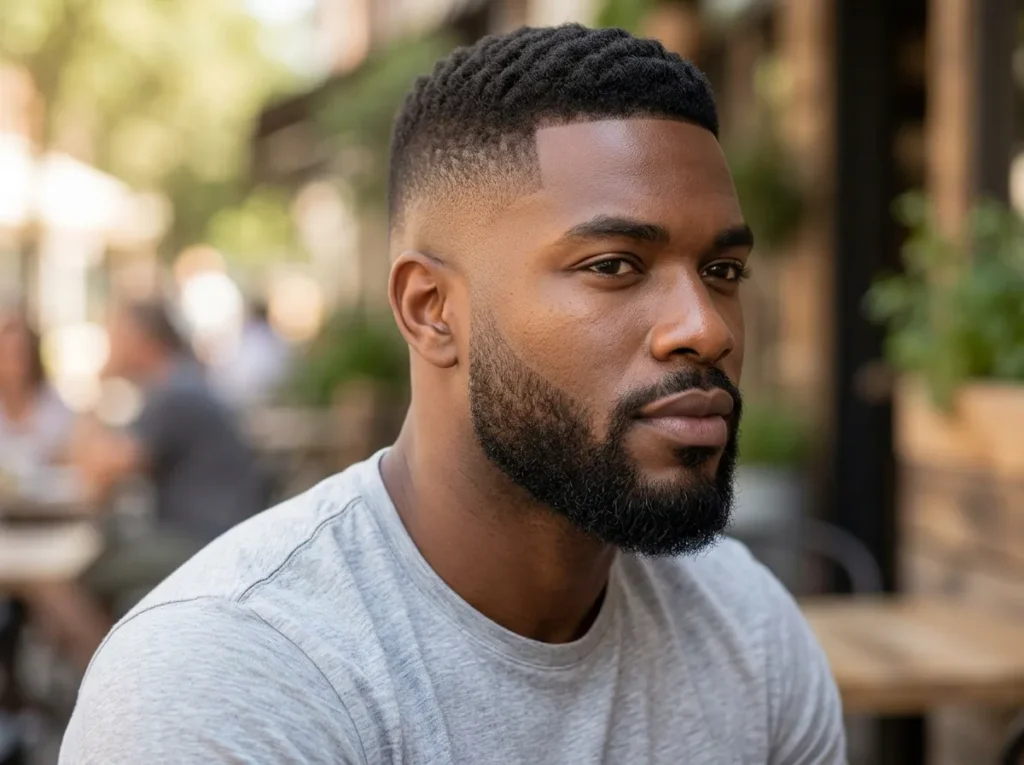 High Fade with Beard Fade