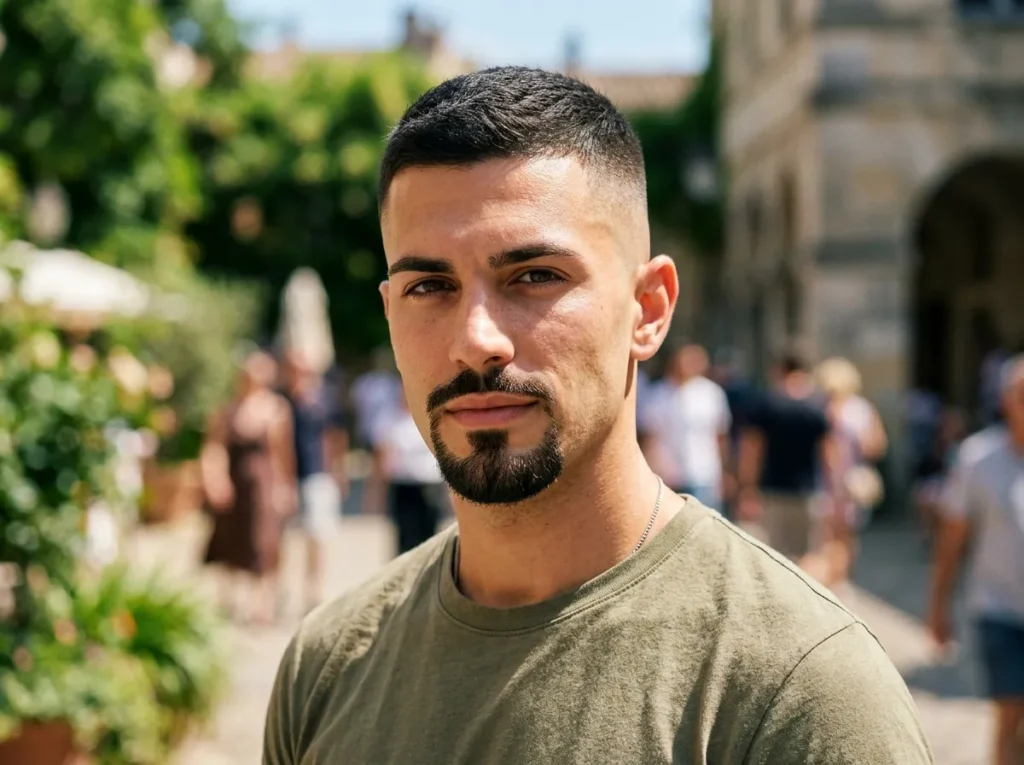 High Fade with Goatee