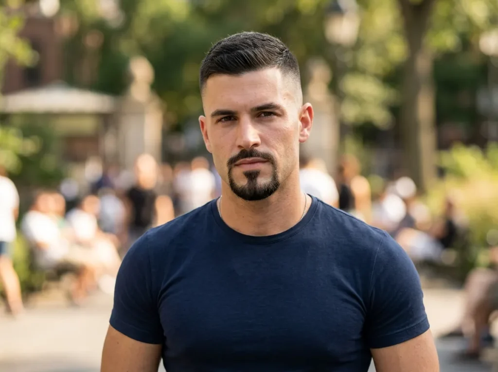 High Fade with Goatee